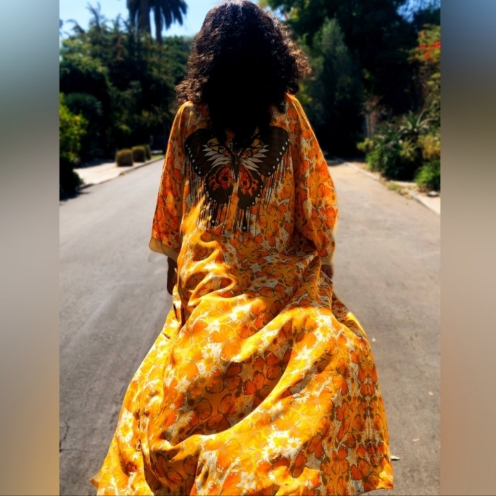 Henelle Laurel Canyon Kimono Duster Butterflies OS